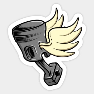 Piston Wings comic Biker tuner Sticker